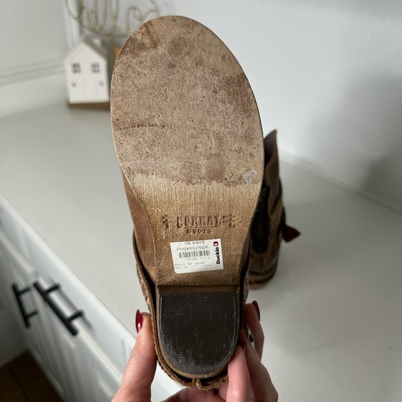 Corral Boots Indie Spirit Distressed Leather Ankle Boots Braided Strap Bootie - Picture 8 of 9